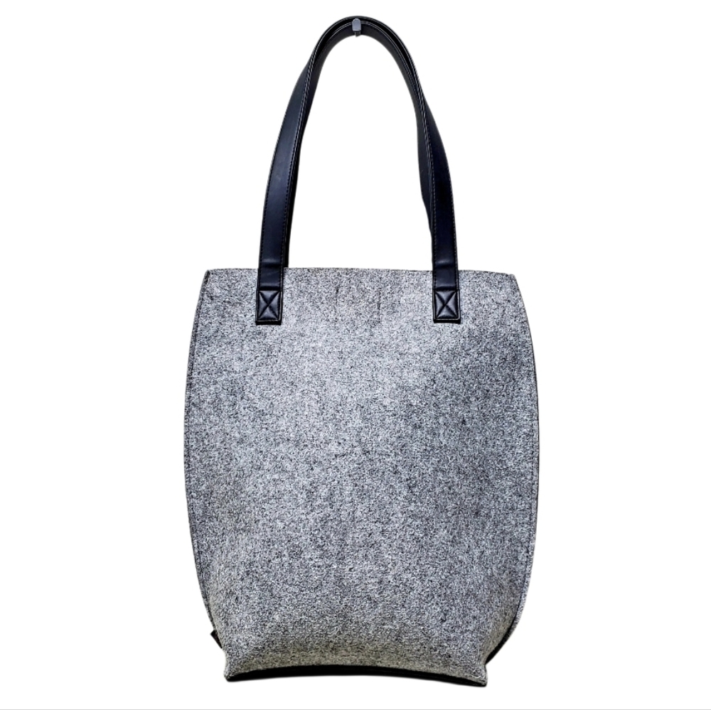 Echo Black and Gray Felt Tote Bag